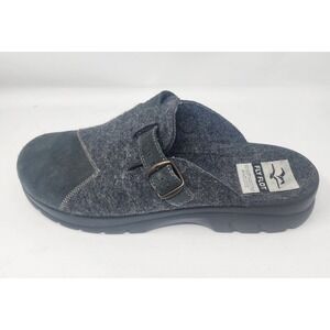 Fly Flot Clog Slip On Shoes Men's47/ 12-12.5 Black Buckle Italy